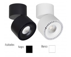 Foco LED superficie Redondo Basculante S09 30W Blanco ó Negro