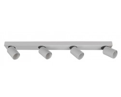 Foco superficie base lineal basculante y orientable Blanco para 4 Lámparas GU10
