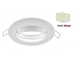 Foco basculante empotrar Blanco 90mm, para Lámpara GU10/MR16, Caja 20ud a 2,30€/ud