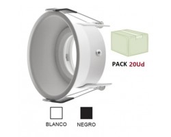 Foco empotrar Konica 84mm, para Lámpara GU10/MR16 Blanco ó Negro en caja de 20 ud a 3,60€/ud