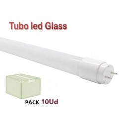 Tubo LED T8 600mm Cristal 9W conexión 1 lado, Caja de 10 ud x 3,45€/ud