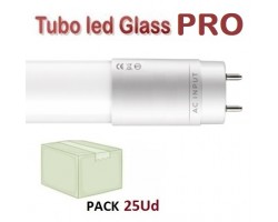 Tubo LED T8 600mm Cristal PRO 10W, conexión 1 lado, Caja de 25 ud x 4,64€/ud