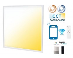 Panel LED Backlight 600X600mm 40W Marco Blanco SMART CCT Wifi, para Smartphone y control voz