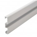 Perfil Rodapié aluminio lacado Blanco PRO 58x10,2mm para tiras LED, barra 2 Metros
