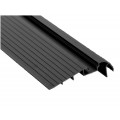 Perfil escalera aluminio anodizado Negro 105,6x28,4mm para tiras LED, barra 2 Metros