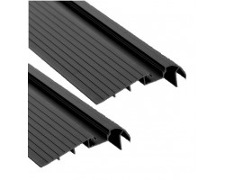 Perfil escalera aluminio anodizado Negro 105,6x28,4mm para tiras LED, 6 Metros (2 tramos de 3 metros)