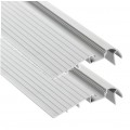 Perfil escalera aluminio anodizado Plata 105,6x28,4mm para tiras LED, 6 Metros (2 tramos de 3 metros)