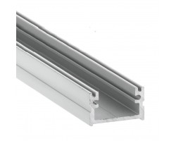 Perfil Superficie aluminio anodizado 16x11mm para tiras LED, barra 2 Metros