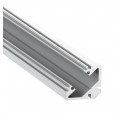 Perfil Angulo aluminio anodizado 19x19mm para tiras LED, barra 2 Metros