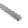 Perfil Angulo aluminio anodizado 45º 22x22mm para tiras LED, barra 2 Metros