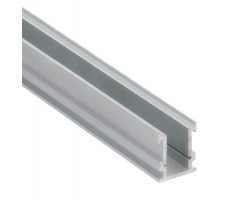 Perfil Empotrar Pisable Suelo de aluminio anodizado en plata 20,80x26mm, barra 3 Metros