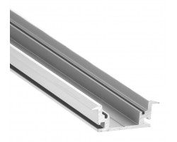Perfil empotrar suelo pisable aluminio anodizado 26,6x11mm para tiras LED, barra 2 Metros