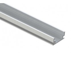 Perfil empotrar suelo pisable aluminio anodizado 19,2x8,3mm para tiras LED, barra 2 Metros