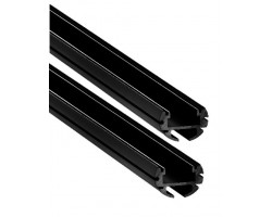 Perfil Redondo aluminio anodizado Negro 19mm para tiras LED, 6mts (2 tramos de 3 metros)