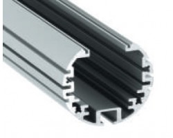 Perfil Redondo aluminio anodizado 39mm para tiras LED, barra 2 Metros