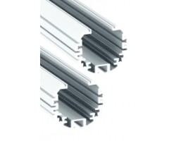 Perfil Redondo aluminio lacado Blanco 39mm para tiras LED, 6mts (2 tramos de 3 Metros)