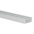 Perfil Aluminio Superficie 23,5x10mm. para tiras LED, barra 2 metros