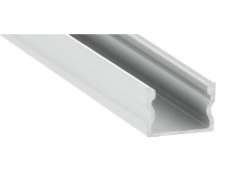 Perfil Aluminio Superficie 17x15mm. para tiras LED, barra de 2 Metros 