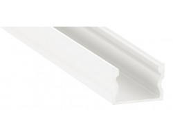 Perfil Aluminio Superficie Blanco 17x15mm. para tiras LED, barra de 2 Metros 