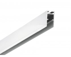 Perfil Aluminio anodizado Superficie Colgar 15x31mm. para tiras LED, barra 3 Metros
