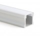 Perfil Aluminio Superficie Blanco LINE 17,5x14mm. para tiras LED, barra de 2 Metros 