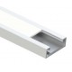 Perfil Aluminio Plata Superficie 25x7,5mm. para tiras LED, barra 3 metros