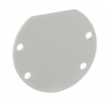 Tapa Final Blanca Aluminio para perfil redondo lacado PR3939A