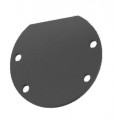 Tapa Final Negra Aluminio para perfil redondo anodizado PR3939A
