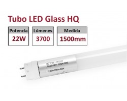 Tubo LED T8 1500mm Cristal 22W 3700Lm Blanco Frío, conexión 1 lado, Caja de 25 ud x 11,40€/ud