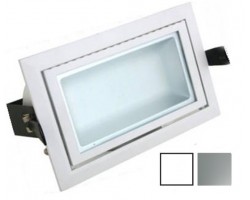 Foco Rectangular empotrar LED 30W Blanco o Plata