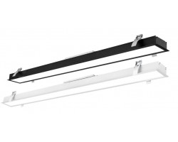 Luminaria lineal Empotrar LED 1500mm 50W, Blanco ó Negro