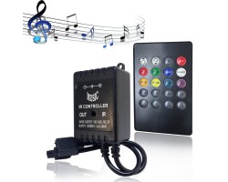 Controlador para tira LED RGB 5V/12V/24V MUSICAL con mando