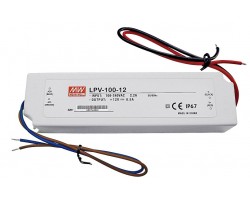Fuente alimentación LED Voltaje constante IP67 100W 12VDC MEAN WELL