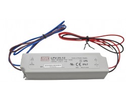 Fuente alimentación LED Voltaje constante IP67 35W 12VDC MEAN WELL