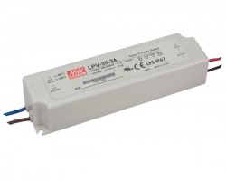 Fuente alimentación LED Voltaje constante IP67 35W 24VDC MEAN WELL