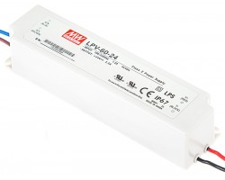 Fuente alimentación LED Voltaje constante IP67 60W 24VDC MEAN WELL