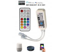 Controlador para tira led RGB+CCT 12V/24V WIFI para Smartphone y Alexa
