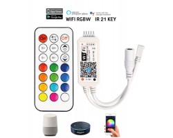 Controlador para tira led RGB+W 12V/24V WIFI para Smartphone y Alexa