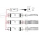Receptor Controlador DALI para tira LED Monocolor, RGB y RGBW 12-36V 4 canales 4 direcciones 240-720W