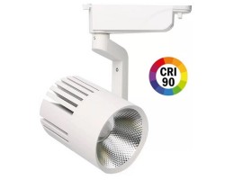 Foco Carril Monofásico LED COB 40W 35º-60º Blanco