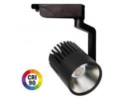 Foco Carril Monofásico LED COB 40W 35º-60º Negro
