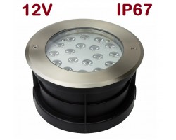 Foco LED exterior IP67 empotrar 18W 12V