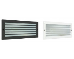 Foco LED exterior IP54 empotrar pared 3,6W 180Lm con rejilla, Blanco ó Negro