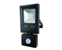 Foco LED exterior SLIM 10W IP-65 SMD con Detector de Movimiento