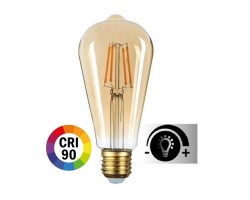 Lámpara LED Edison ST58 Gold E27 7,5W Filamento 2500ºK CRI90 Regulable