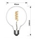Lámpara LED Globo 95mm Gold E27 4W 2200ºk Filamento Espiral Vertical