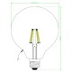 Lámpara LED Globo 125mm Clara E27 6,5W Filamento 4500ºK
