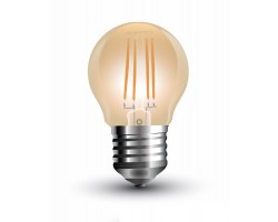 Lámpara LED Esferica Gold E27 6W Filamento 2200ºK