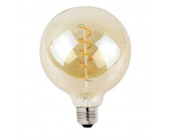 Lámpara LED Globo 125mm Gold E27 4W Filamento Espiral 2700ºK