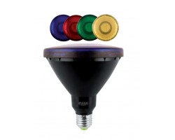 Lámpara LED PAR38 E27 15W 230V, colores